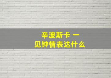 辛波斯卡 一见钟情表达什么